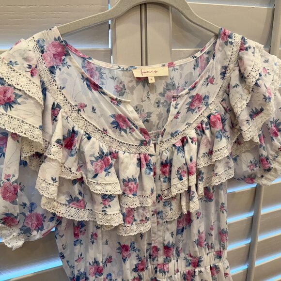 Fanco floral mini Dress - size medium - Picture 2 of 4